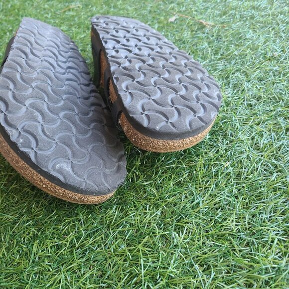 Birkenstock Mayari Black Leather Sandals Women’s 37 ( 6.5-7 ) | Strappy Toe Loop - Picture 10 of 11